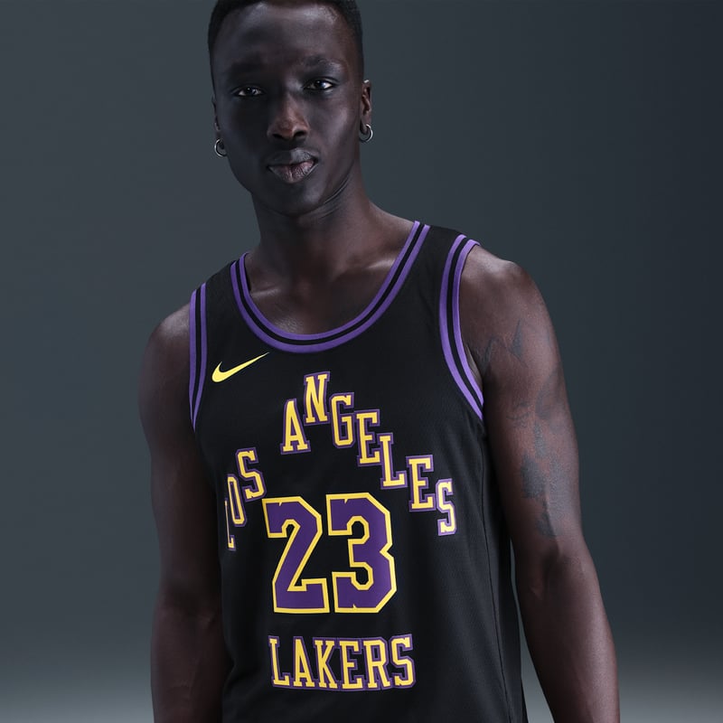 Majica Nike LeBron James Los Angeles Lakers City Edition Dri-FIT NBA Swingman "Black" | Moški | Košarka | 03 | SPORTSHOWROOM