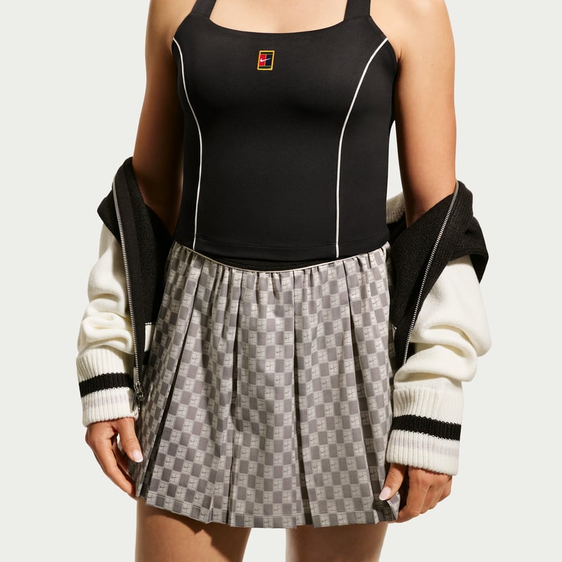 NikeCourt Court Collection High-Waisted-Rise Kjol "Black & White" | Kvinnor | Tennis | 04 | SPORTSHOWROOM