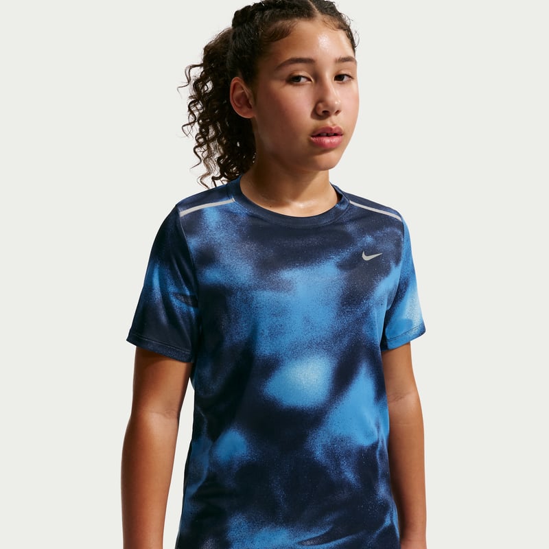 Maillot Nike Miler Dri-FIT "Football Blue & Midnight Navy" | Enfant | Course à pied | 01 | SPORTSHOWROOM