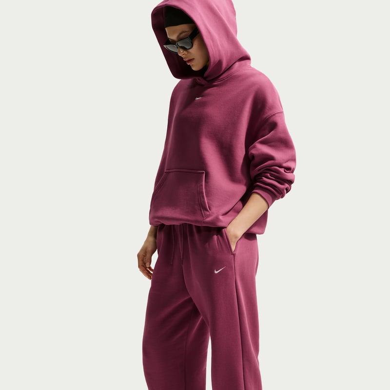 Nike Studio Fleece Medium Weight High-Rise Oversized Cuffed Bukse "Pink Smoke & Sail" | Dame | | 03 | SPORTSHOWROOM