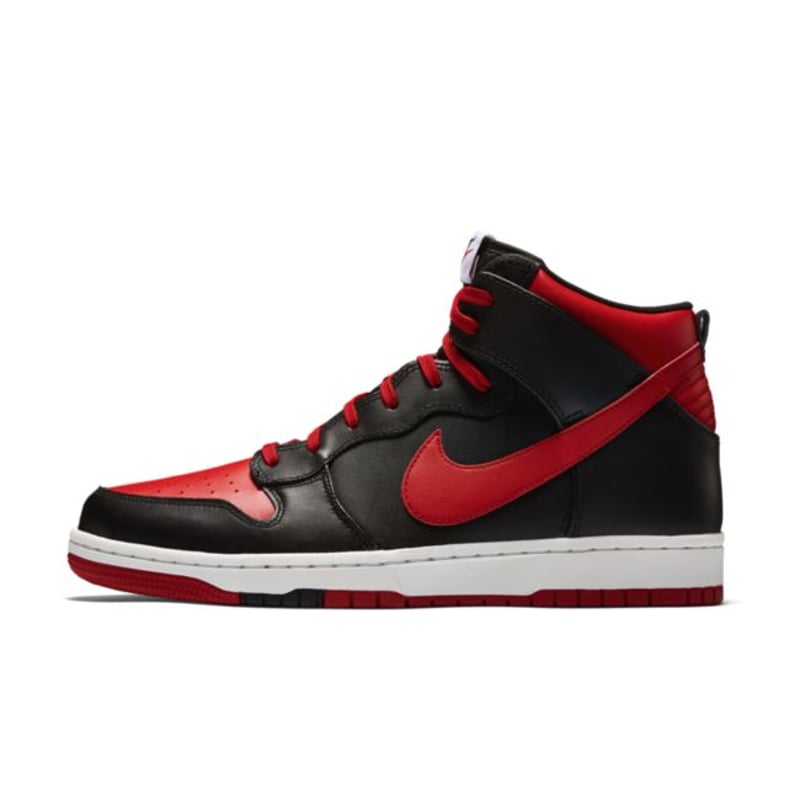 Nike dunk high black and red online