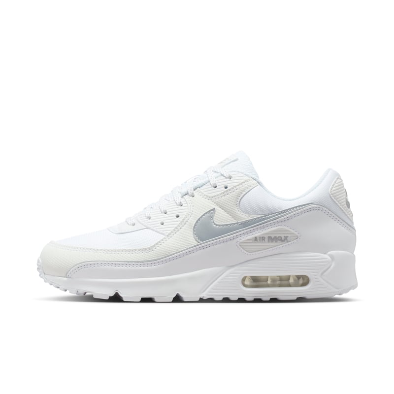 Nike Air Max 90 Premium sneakers "White & Metallic Silver" | Heren | Sportstyle | 01 | SPORTSHOWROOM