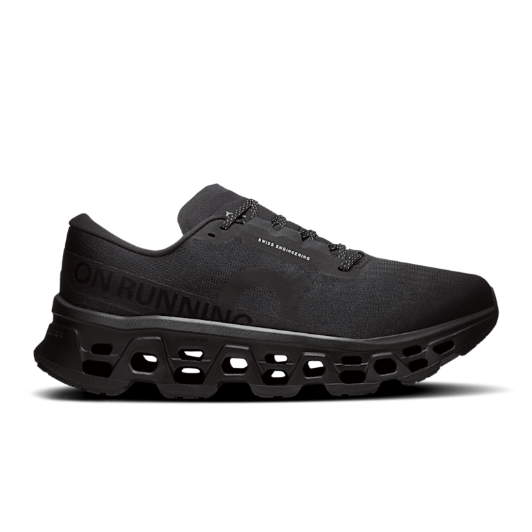 On Cloudmonster 3 running shoes "Triple Black" | Men | Running | 01 | SPORTSHOWROOM
