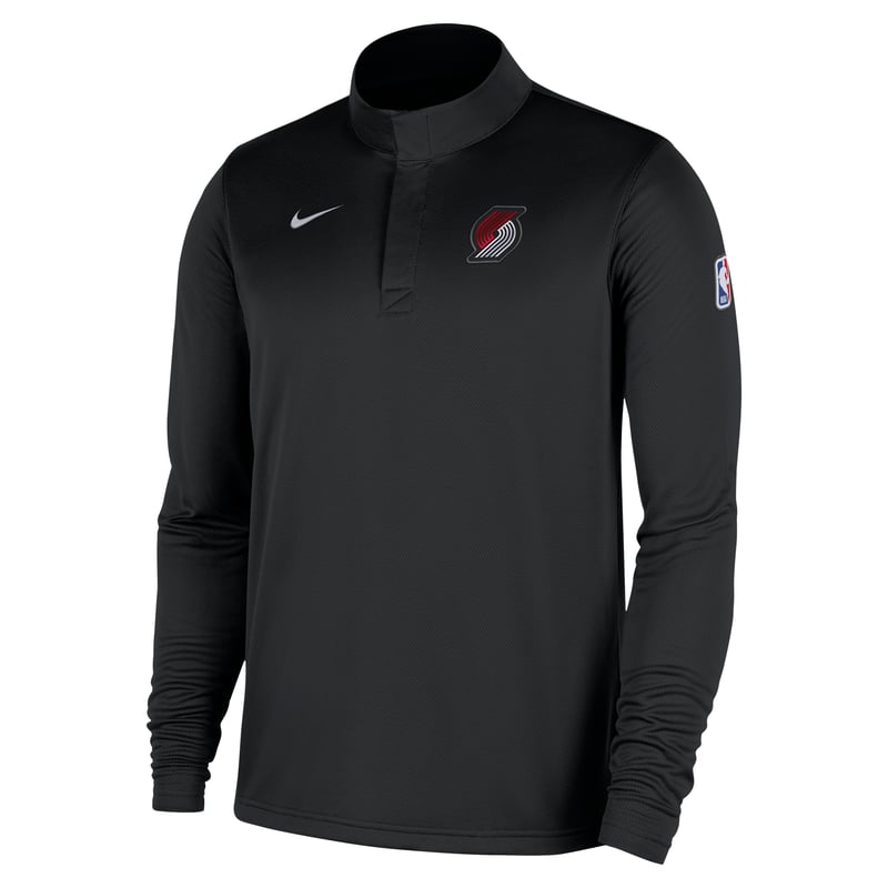 Nike Portland Trail Blazers Dri-FIT NBA 1/4-Zip Top "Black & White" | Men | SportStyle | 01 | SPORTSHOWROOM
