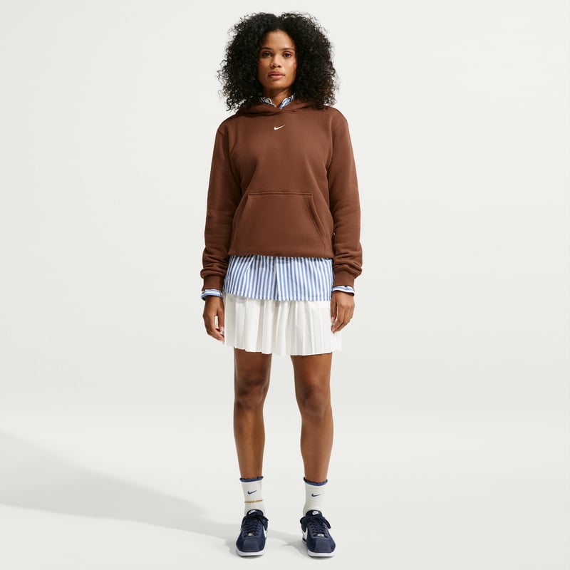Nike Studio Fleece Medium Weight Pullover Hettegenser "Cacao Wow & Sail" | Dame | | 03 | SPORTSHOWROOM