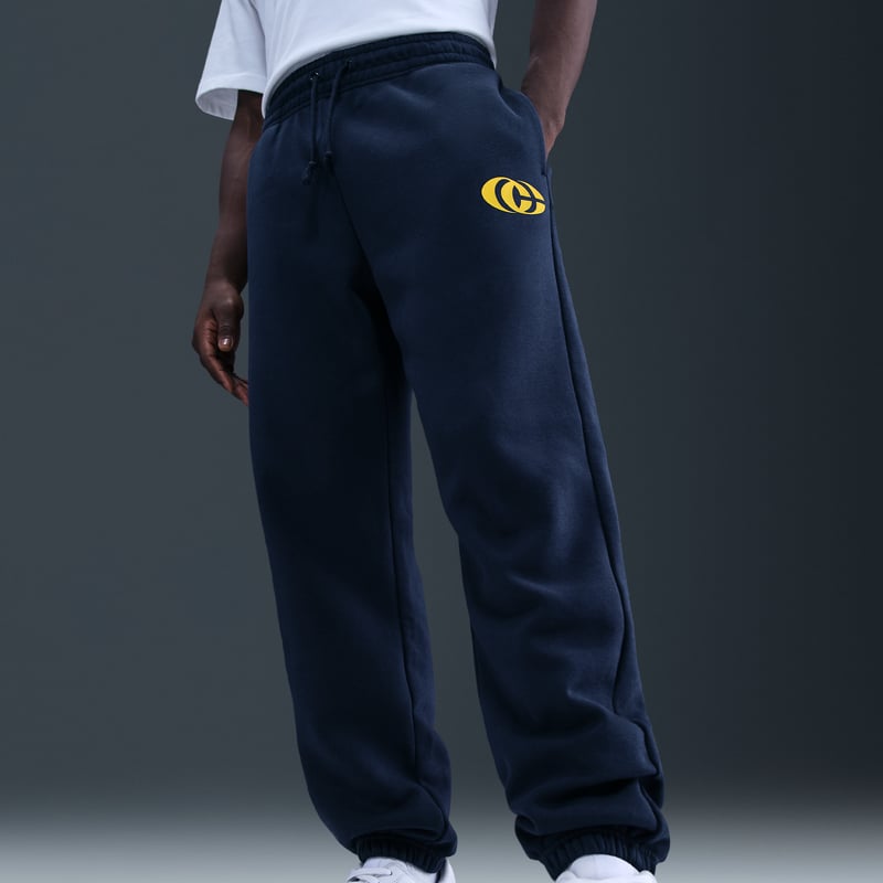 Nike Caitlin Clark Phoenix Fleece Hose "Midnight Navy & Amarillo" | Damen | Sportstyle & Basketball | 02 | SPORTSHOWROOM