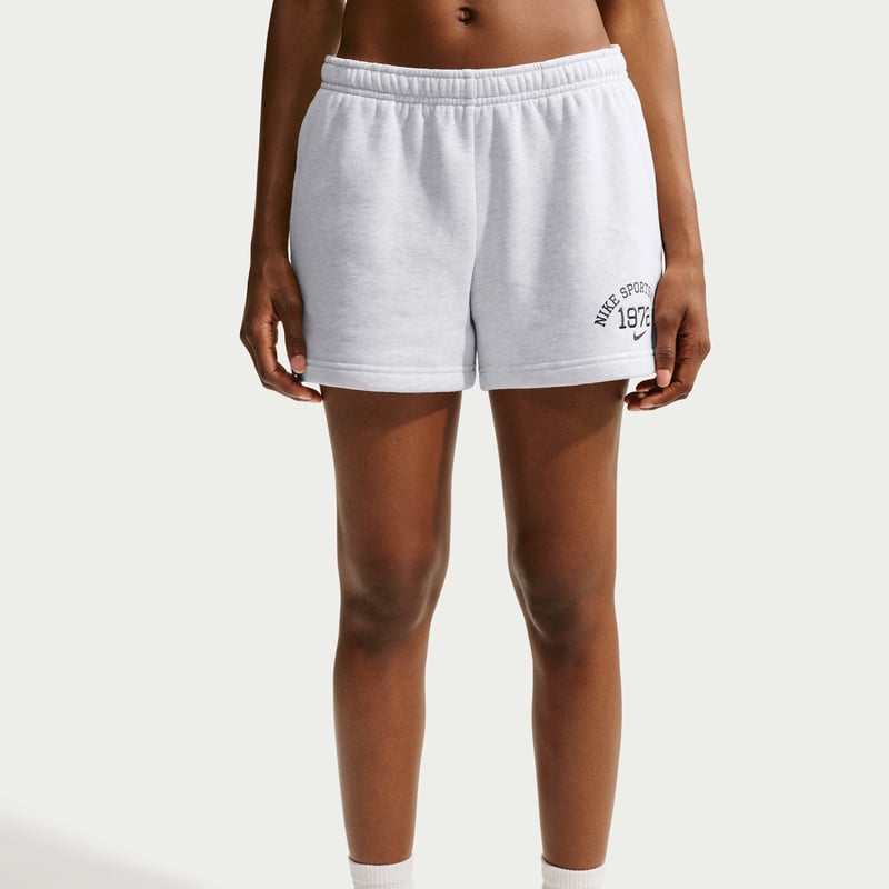 Nike Studio Fleece Medium Weight Shorts "Birch Heather" | Dame | | 01 | SPORTSHOWROOM
