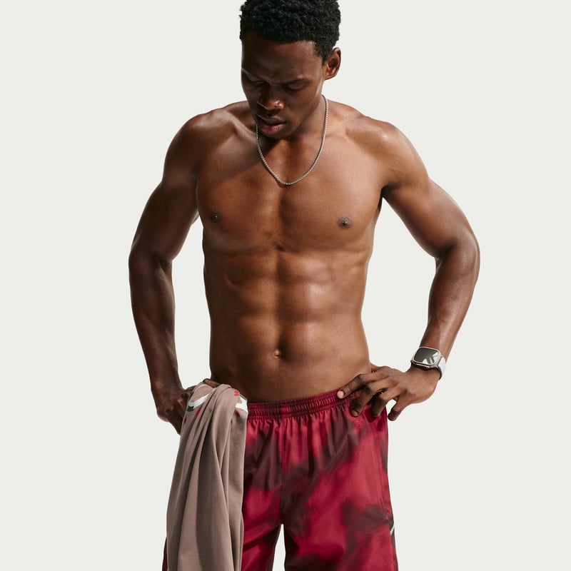 Pantalones cortos Nike Miler Dri-FIT 7" Brief-Lined Printed "Light Crimson" | Hombre | Correr | 02 | SPORTSHOWROOM