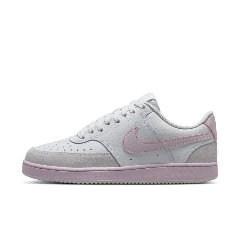 Baskets Nike Court Vision Low Suede "Off White & Bleached Lilac" | Femme | Sportstyle | 01 | SPORTSHOWROOM