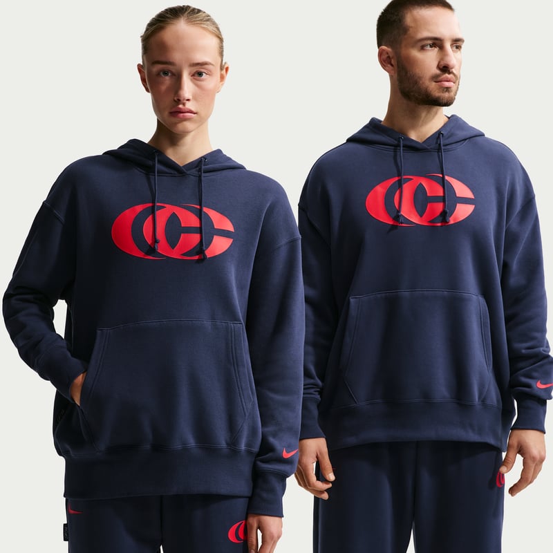Nike Caitlin Clark Phoenix Fleece Pullover Hoodie "Midnight Navy & University Red" | Damen | Sportstyle & Basketball | 01 | SPORTSHOWROOM