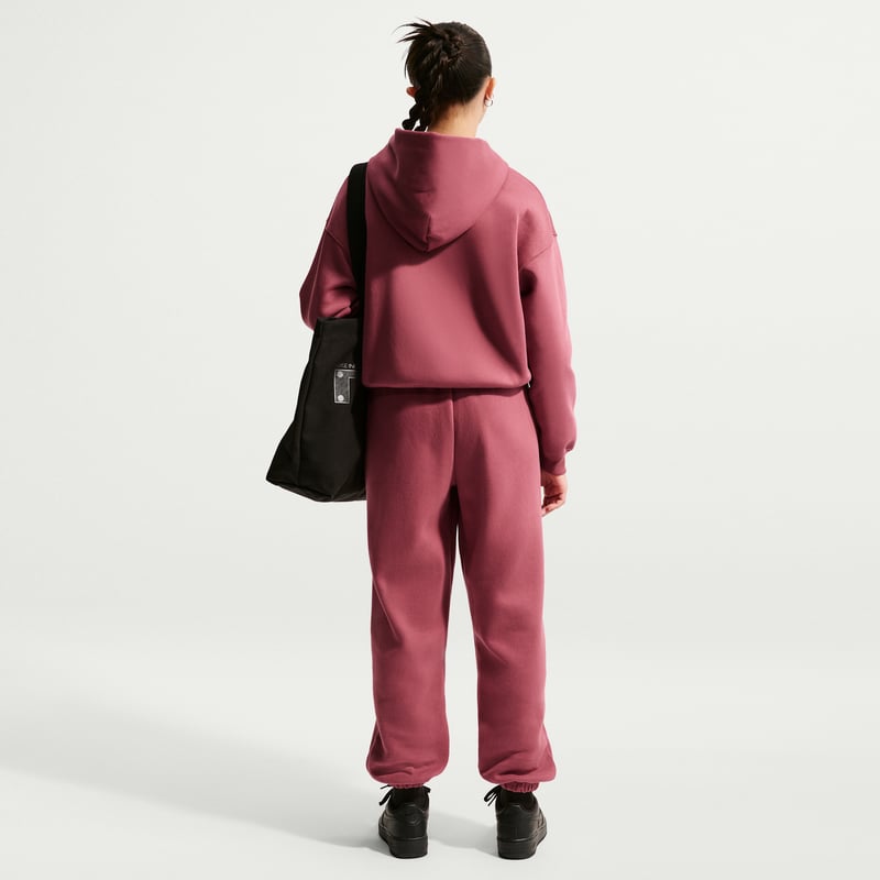 Nike Studio Fleece Oversized Full-Zip Hettegenser "Pink Smoke & White" | Barn | | 04 | SPORTSHOWROOM