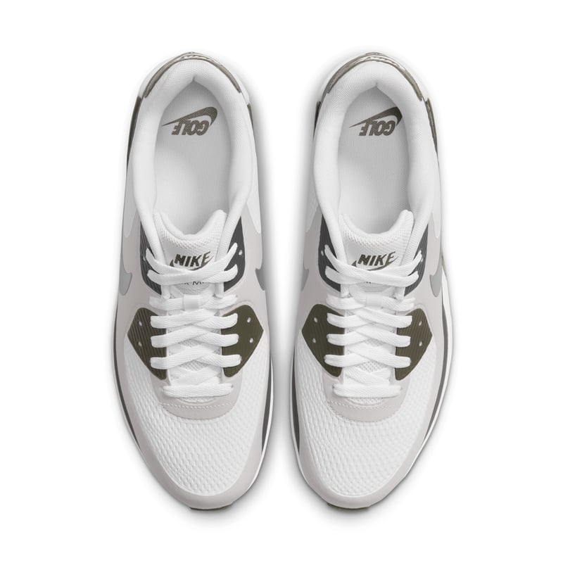 Buty do golfa Nike Air Max 90 G "White & Medium Olive" | Mezczyzni | Golf | 04 | SPORTSHOWROOM