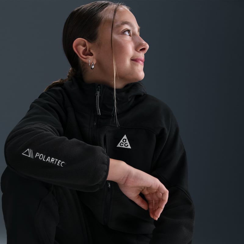 Nike ACG "Wolf Tree"Polartec Full-Zip Hettegenser "Black" | Barn | | 02 | SPORTSHOWROOM