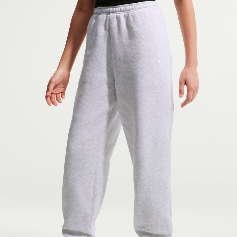 Nike Studio Fleece Loose Bukse "Birch Heather & White" | Barn | | 01 | SPORTSHOWROOM