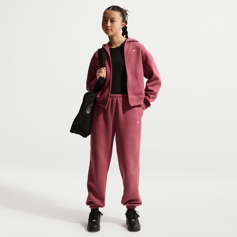 Nike Studio Fleece Loose Bukse "Pink Smoke & White" | Barn | | 00 | SPORTSHOWROOM