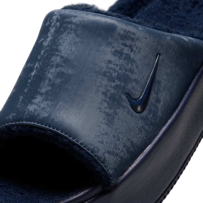 Zapatillas Nike Calm Elevation SE Faux Fur Slide "New Slate & Blue Eclipse" | Mujer | Estilo deportivo | 06 | SPORTSHOWROOM