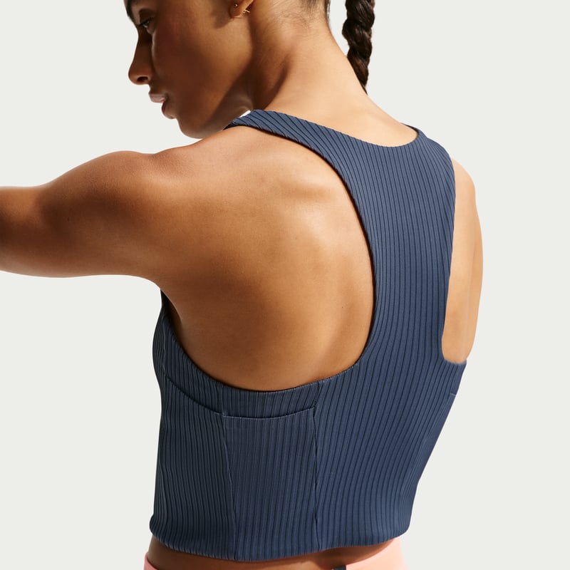Nike AeroSwift Dri-FIT ADV Cropped Tanktop "Thunder Blue & Linen" | Damen | Laufen | 02 | SPORTSHOWROOM