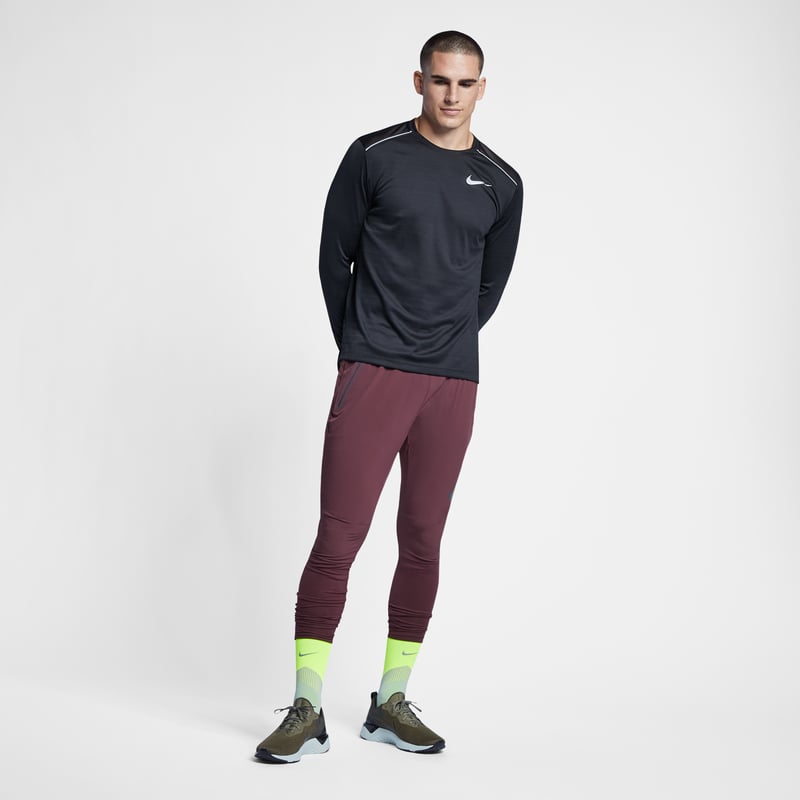 Nike Miler Dri-FIT Long-Sleeve Shirt "Black" | Men | Running | 02 | SPORTSHOWROOM