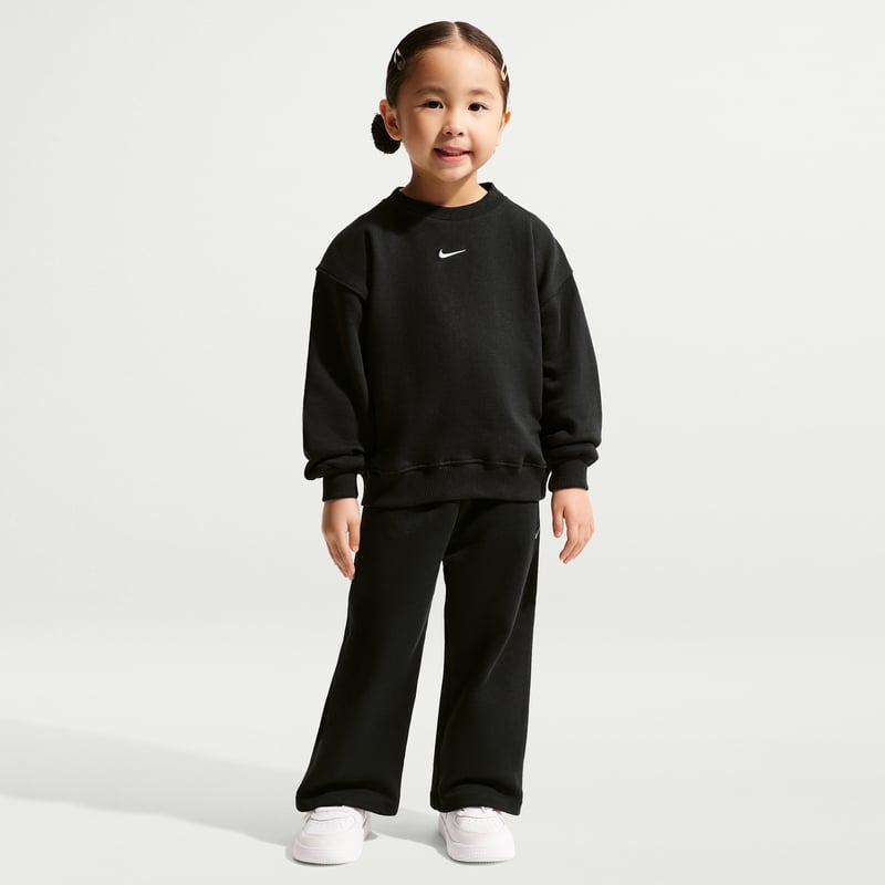 Nike Studio Fleece Oversized Crew Genser "Black & White" | Dame | | 03 | SPORTSHOWROOM