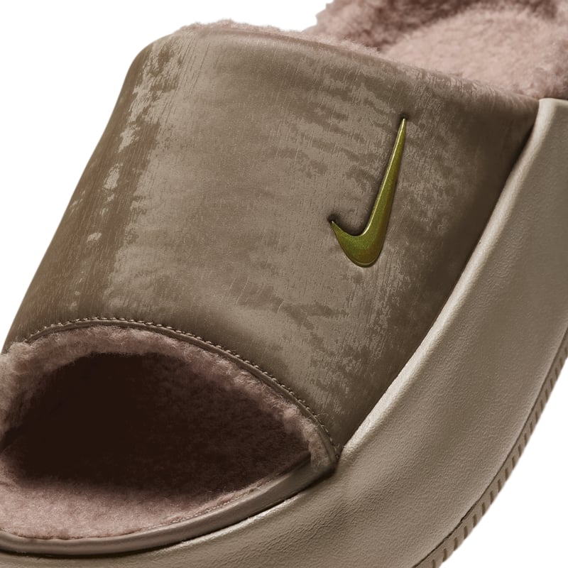 Nike Calm Elevation SE Faux Fur Slide trainers "Parachute Beige" | Women | SportStyle | 06 | SPORTSHOWROOM