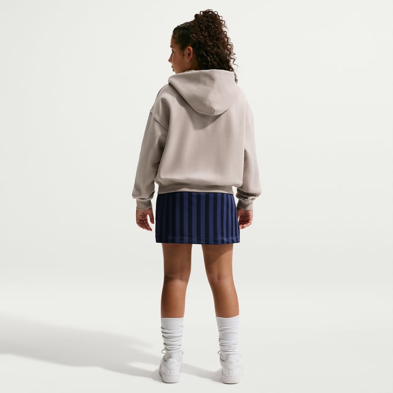 Nike Studio Fleece Oversized Full-Zip Hettegenser "Moon Particle & White" | Barn | | 04 | SPORTSHOWROOM