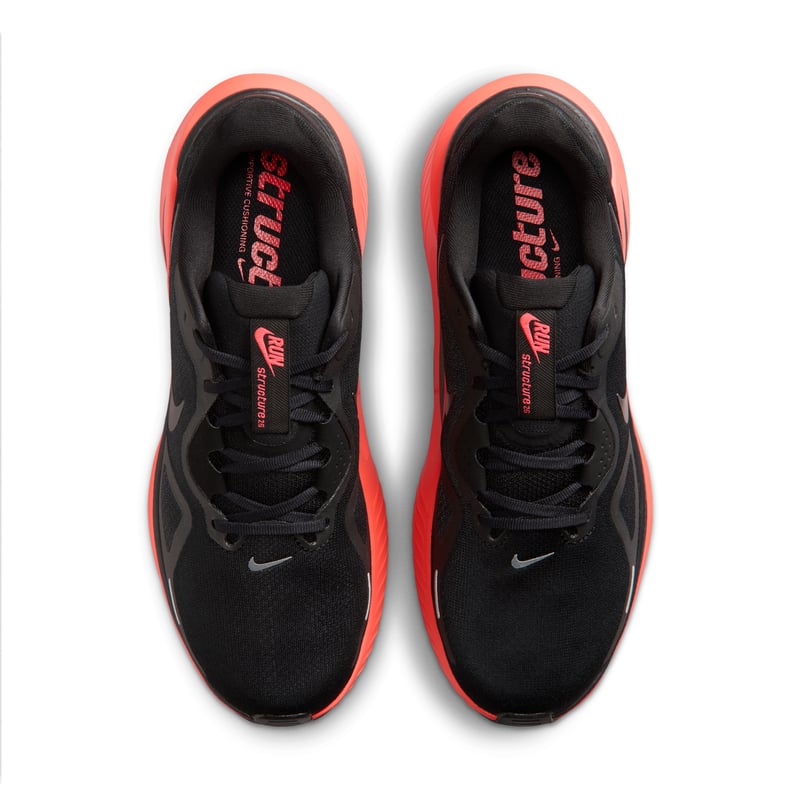 Nike Structure 26 Laufschuhe "Black & Bright Crimson" | Herren | Laufen | 04 | SPORTSHOWROOM