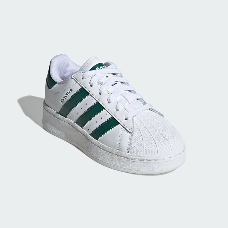 Adidas superstar shop branco com verde