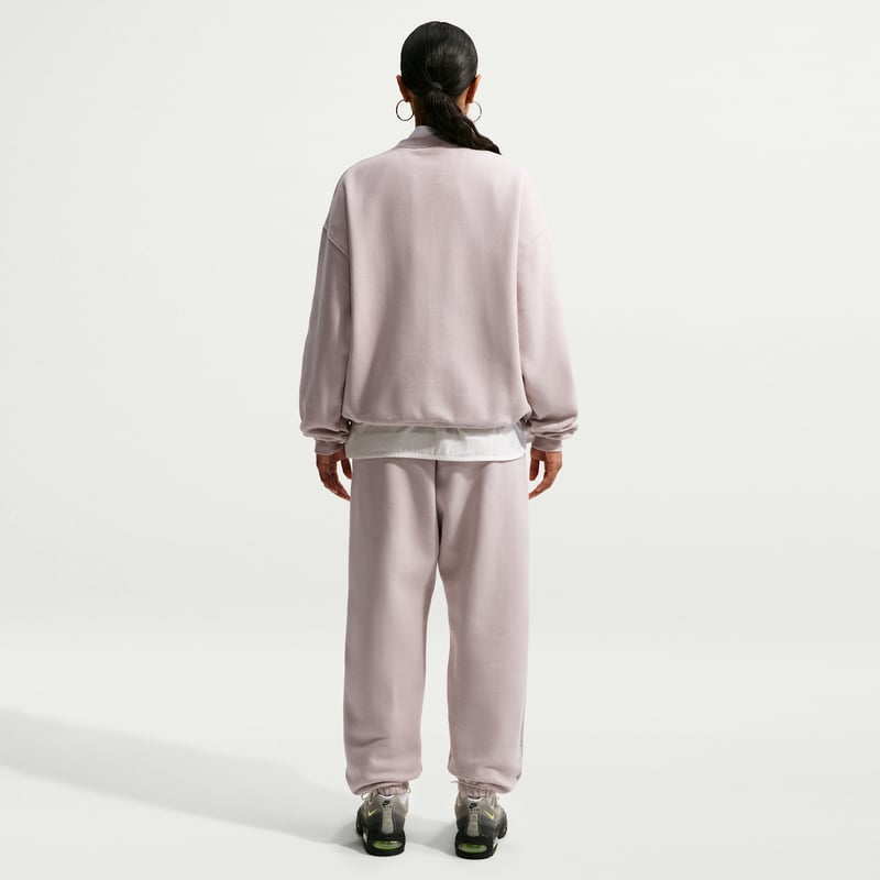 Nike Studio Fleece Medium Weight Oversized Crew Sweater "Cream II & Sail" | Women | | 04 | SPORTSHOWROOM