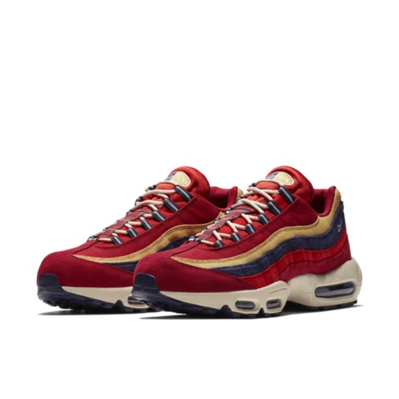 Nike Air Max 95 Premium Red Crush Wheat Gold 538416 603 SPORTSHOWROOM