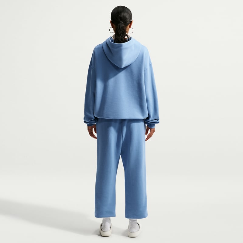 Nike Studio Fleece Medium Weight Oversized Pullover Hettegenser "Work Blue & Sail" | Dame | | 04 | SPORTSHOWROOM
