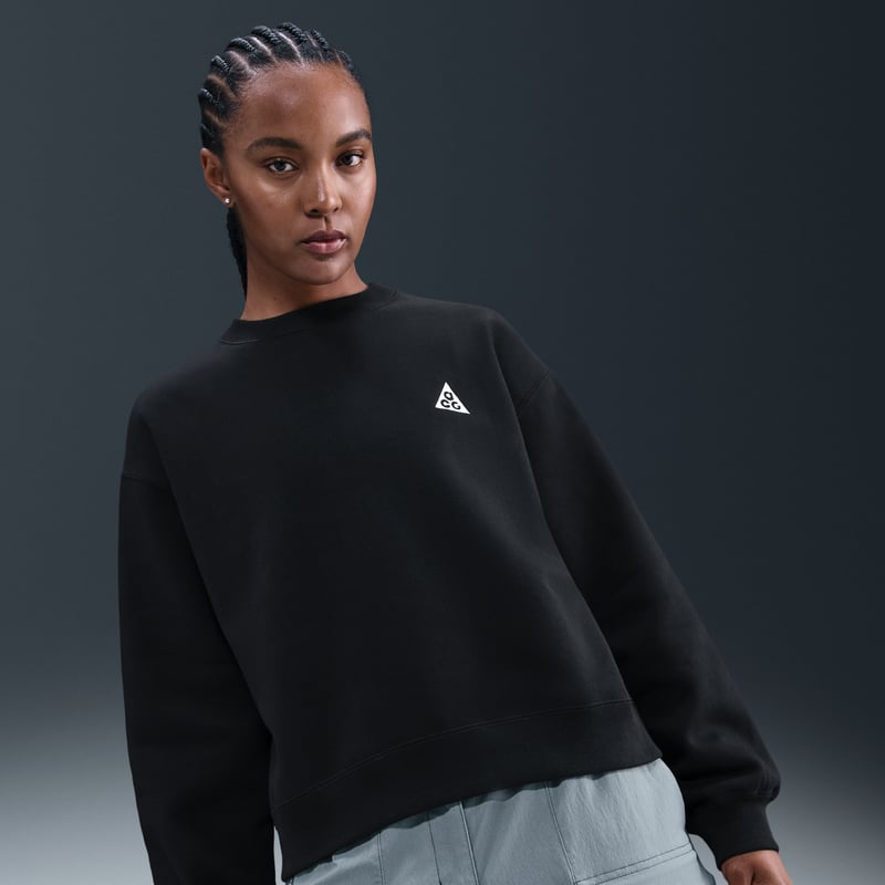 Nike ACG 'Tuff Fleece' Women's Therma-FIT Crew-Neck Sweatshirt "Black" | Kvinnor | | 01 | SPORTSHOWROOM
