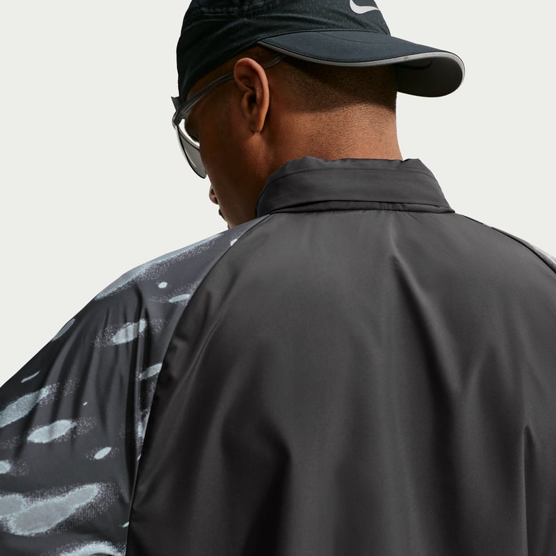 Chaqueta Nike Miler Repel UV Printed "Black" | Hombre | Correr | 02 | SPORTSHOWROOM