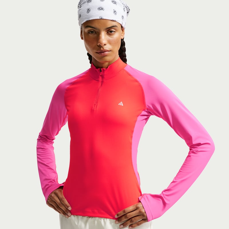 Nike ACG "Wildsee" Dri-FIT 1/4-Zip Topp "Light Crimson" | Kvinnor | Vandring | 01 | SPORTSHOWROOM