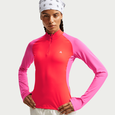 Nike ACG "Wildsee" Dri-FIT 1/4-Zip Topp "Light Crimson" | Kvinnor | Vandring | 01 | SPORTSHOWROOM