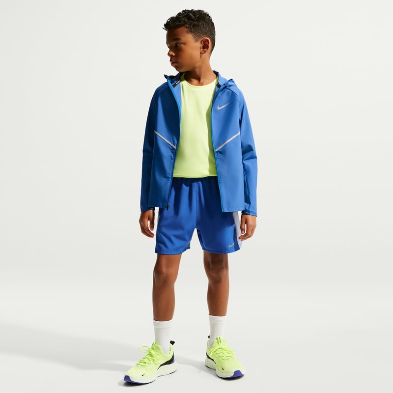 Short Nike Miler Dri-FIT "Game Royal & Aluminum" | Enfant | Course à pied | 01 | SPORTSHOWROOM