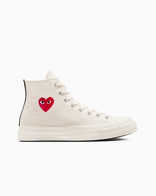 Converse Chuck 70 High x Comme des Garçons PLAY ‘Single Heart’ A08800C