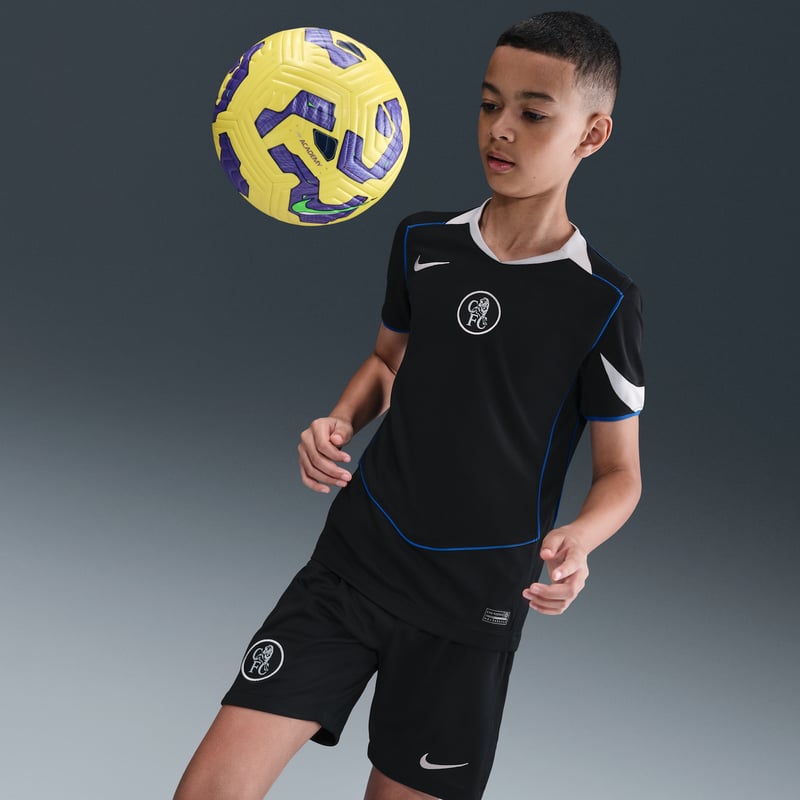 Nike Chelsea F.C. 2025/26 Stadium Third Dri-FIT Total 90 Replica Shirt "Black & Field Silver" | Kinderen | Voetbal | 03 | SPORTSHOWROOM