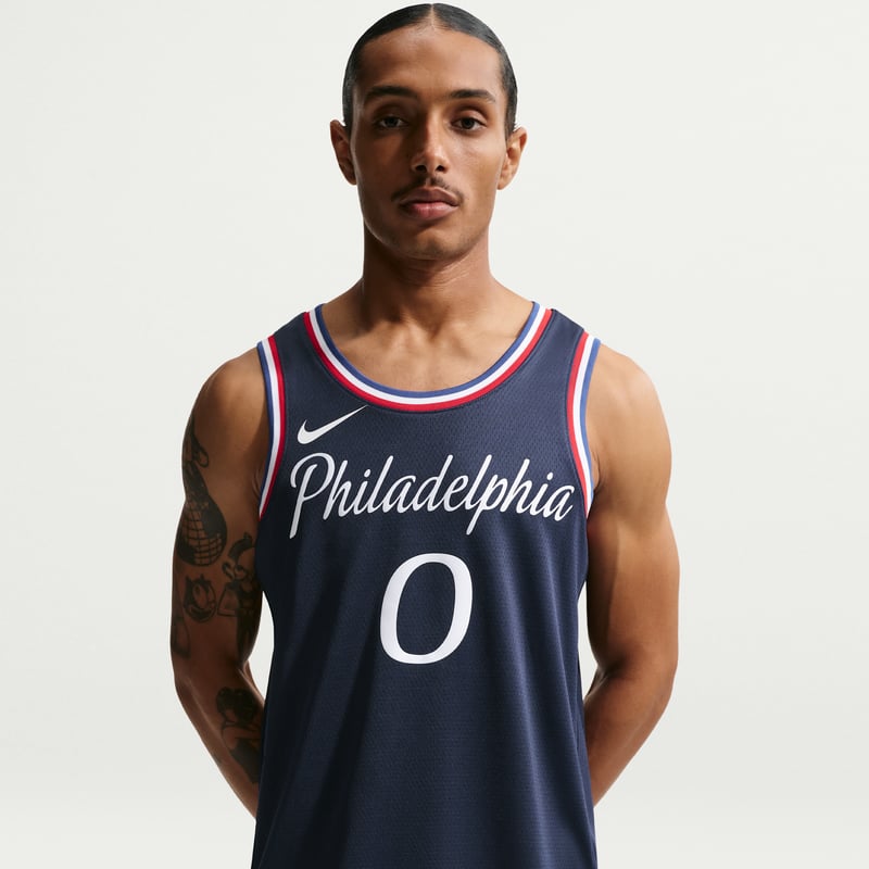 Nike Philadelphia 76ers City Edition NBA Swingman Tyrese Maxey HM5992-421 03