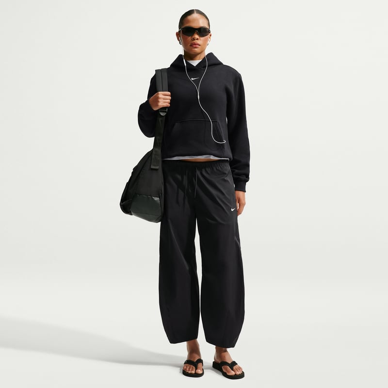 Nike Studio Fleece Medium Weight Pullover Hettegenser "Total Black & Sail" | Dame | | 03 | SPORTSHOWROOM