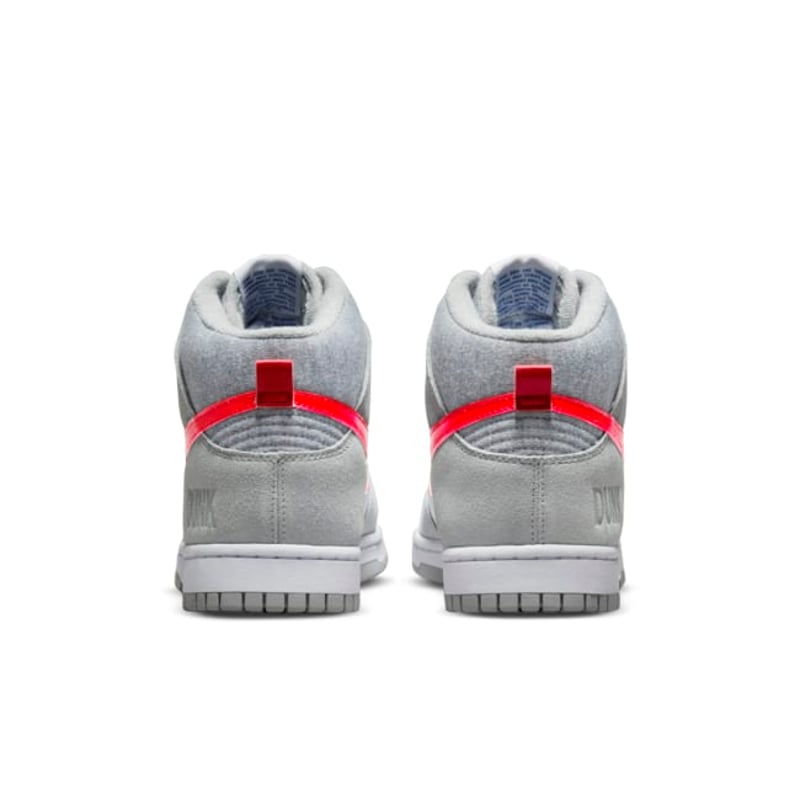 Nike Dunk High SE Light Smoke Grey Gym Red DJ6152 001 SPORTSHOWROOM