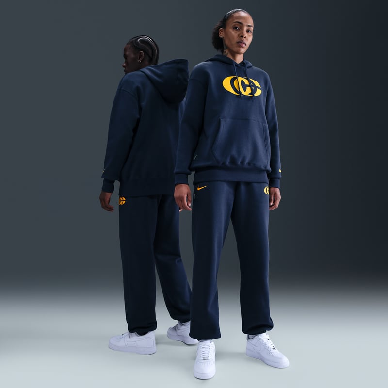 Nike Caitlin Clark Phoenix Fleece Hose "Midnight Navy & Amarillo" | Damen | Sportstyle & Basketball | 01 | SPORTSHOWROOM