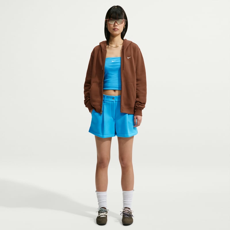Nike Studio Fleece Medium Weight Full-Zip Hettegenser "Cacao Wow & Sail" | Dame | | 03 | SPORTSHOWROOM