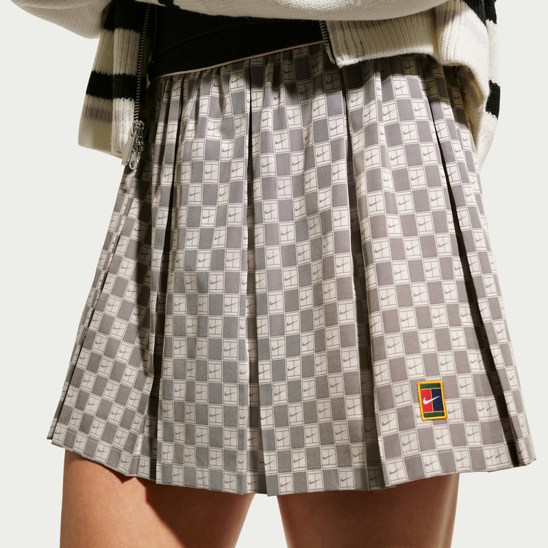 NikeCourt Court Collection High-Waisted-Rise Kjol "Black & White" | Kvinnor | Tennis | 02 | SPORTSHOWROOM