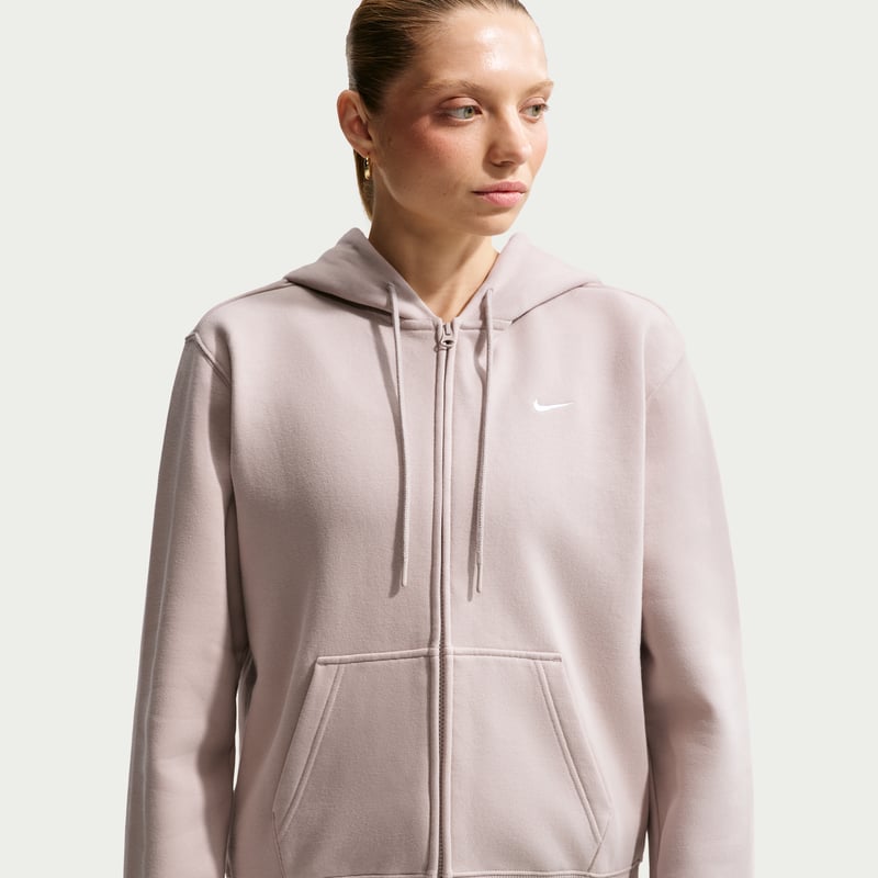 Nike Studio Fleece Medium Weight Full-Zip Hettegenser "Cream II & Sail" | Dame | | 00 | SPORTSHOWROOM