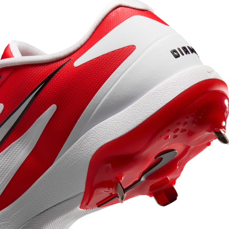 Nike Diamond Standout MTL baseballsko "White & University Red" | Herre | Baseball | 09 | SPORTSHOWROOM