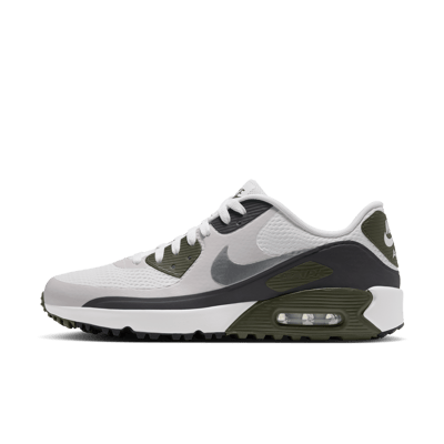 Buty do golfa Nike Air Max 90 G "White & Medium Olive" | Mezczyzni | Golf | 01 | SPORTSHOWROOM