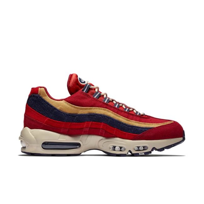 Nike Air Max 95 Premium Red Crush Wheat Gold 538416 603 SPORTSHOWROOM