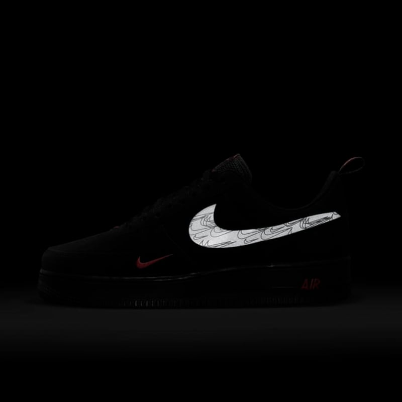 Black reflective air force 1 best sale