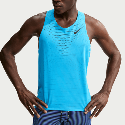 Nike AeroSwift Dri-FIT ADV Tanktop "Light Current Blue" | Herren | Laufen | 01 | SPORTSHOWROOM