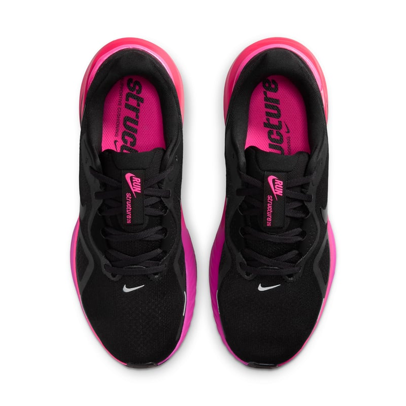 Nike Structure 26 ‘After Dark Tour’ hardloopschoenen "Black & Hyper Pink" | Dames | Hardlopen | 04 | SPORTSHOWROOM